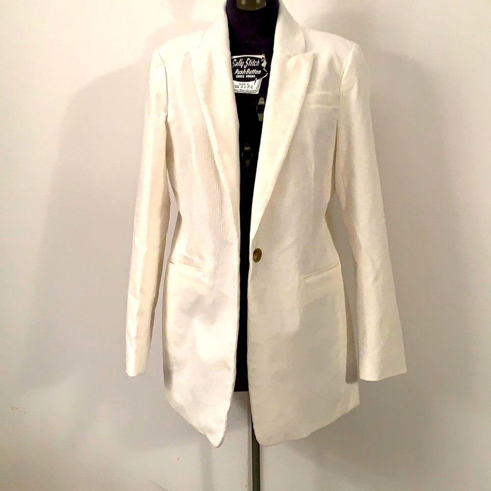 NWT J. CREW NWT Corduroy Cream Parke Blazer 4
